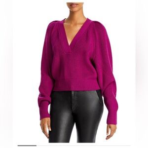 IRO Women's V-Neck Sweater in Bold Fuchsia